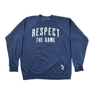 Baseballism Respect The Game Sweatshirt Large Blue Crewneck Baseball EUC